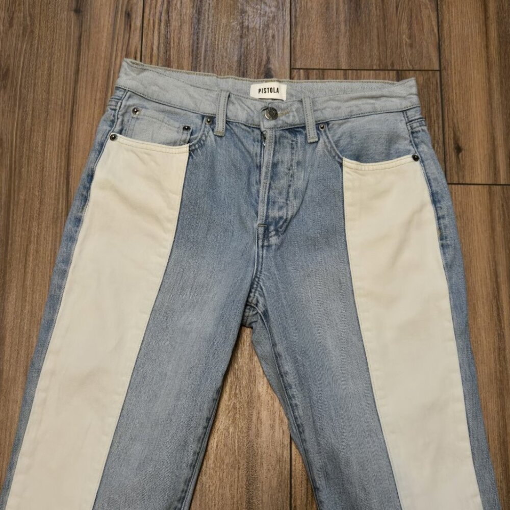 861. Pistola Charlie Color Block High Rise Jeans … - image 5
